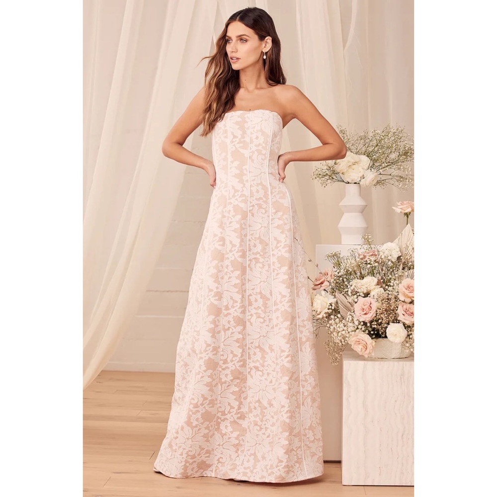 Engagement shoot/  wedding dress
 My Heart Forever White Embroidered Maxi Dress